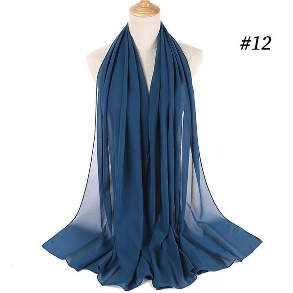 

scarves monochrome chiffon bubble scarf headdress women's headdress shawl scarf, Blue;gray