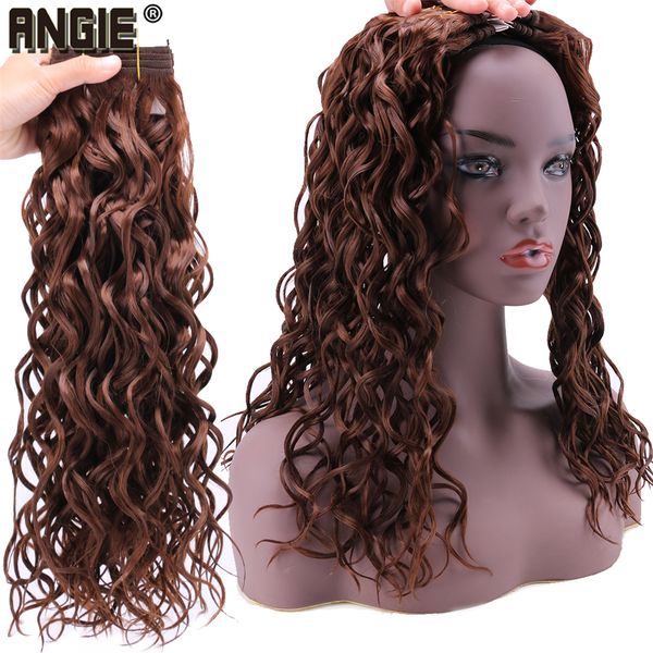 

angie 2pieces culry wave synthetic hair bundles bohemian curl heat resistant fiber hair extensions for black women