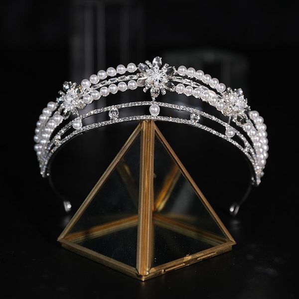 

hair clips & barrettes gorgeous sparkling silver plated crystal big rhinestone wedding crown headband bridal tiara party show pageant access, Golden;silver