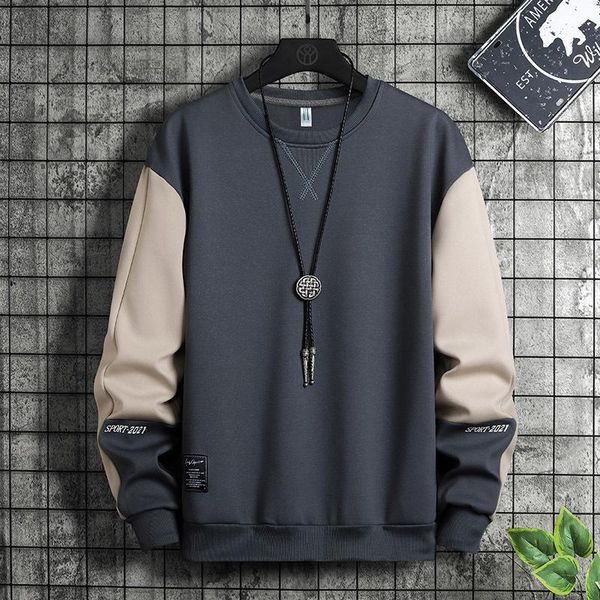 

men's hoodies & sweatshirts men sweatshirt hip hop streetwear loose mens hoodie patchwork pullover male 2021 autumn tracksuit -40, Black