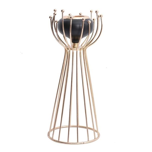 

candle holders h051 holder gold and black metal stand decoration for wedding gifts