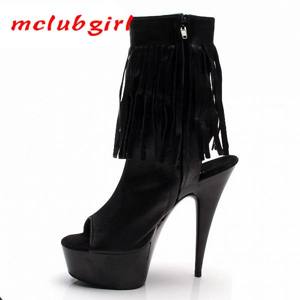 

mgirlclub sandals 15cm high-heeled shoes, slender-heeled nightclubs, gay dance low-barrel boots, large size lyp 210507, Black