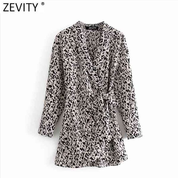 

women vintage animal texture print bow knotted pantskirts dress femme chic casual slim vestido retro clothing ds4914 210420, Black;gray