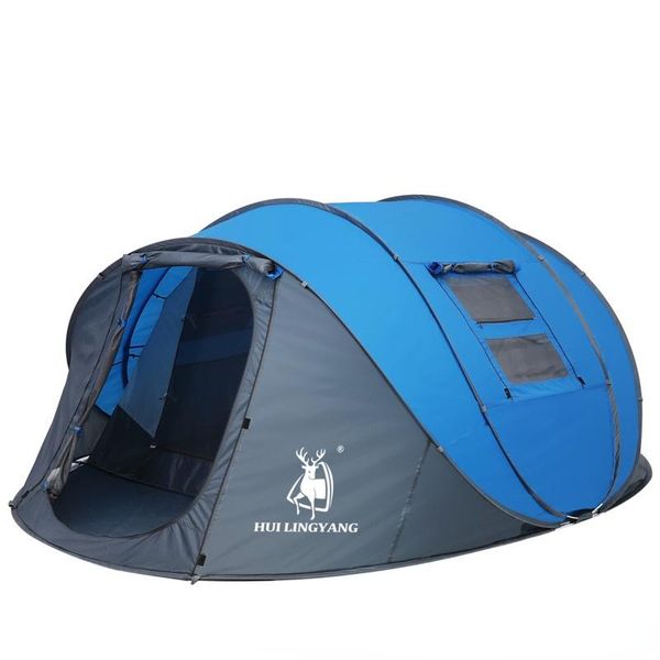 

tents and shelters throw up tent 4-6 person outdoor automatic double layers large family waterproof camping hiking