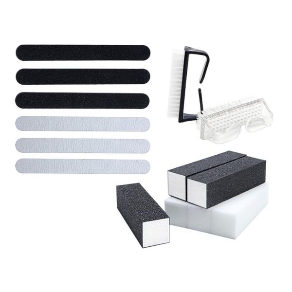 

nail art kits home care set polishing file buffing sanding block dust powder remove cleaning brush manicure tool kit