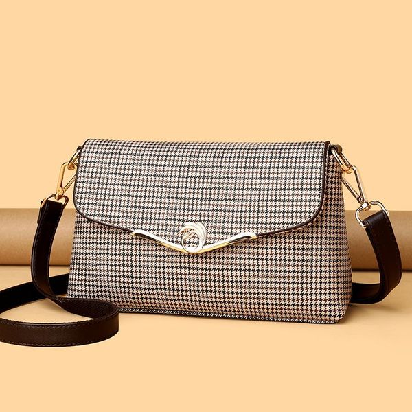 

cross body women's premium texture luxury shoulder bag fashion designer classic temperament thousand bird small square messenger