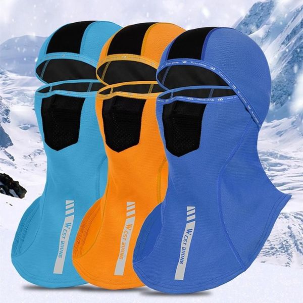 

full face balaclava thermal windproof women men running hats scarf motorcycle helmet bicycle headwear skiing cycling caps & masks, Black