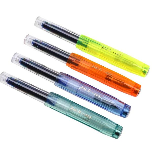 

fountain pens 4pc/lot creative wingsung short pocket pen cute kawaii student writing ink transparent school office supplies