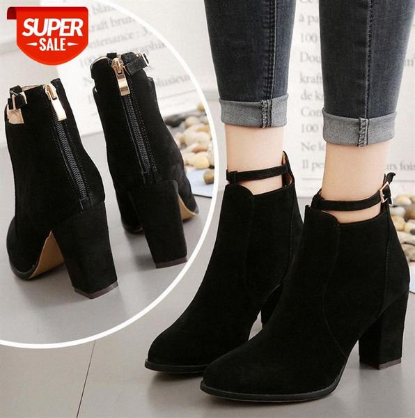 

british style thick heel high boots 43 size ladies martin trend #ju4l