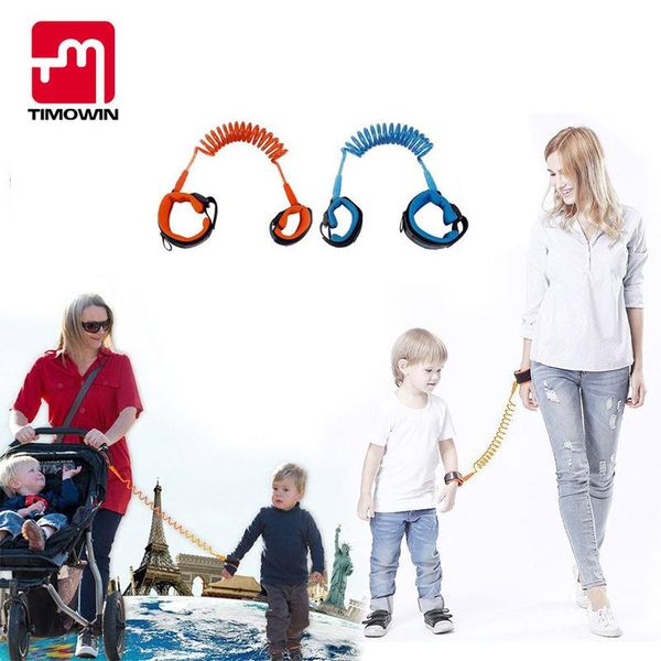 

wrist support timowin anti lost link toddler leash safety harness for baby strap rope outdoor walking hand belt band anti-lost wristband, Black;red