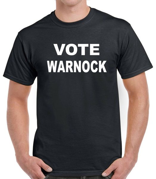 

vote warnock t-shirt, White;black