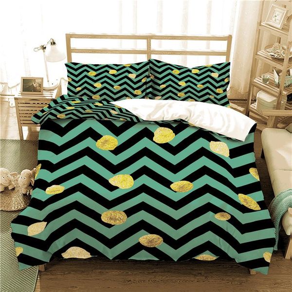 

bedding sets home textile luxury 3d gold glitter print 2/3pcs comfortable duvet cover pillowcase  and king eu/us/au size