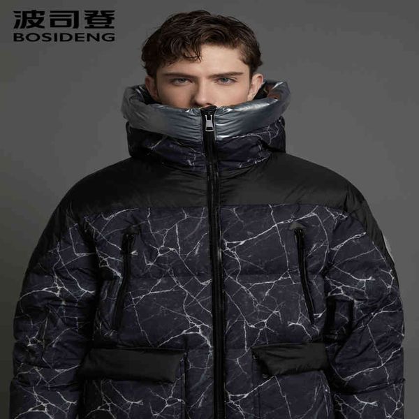 

men's down et, thick coat, raised neck, windproof, b90142343, Black