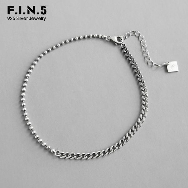 

f.i.n.s antique 925 anklet bracelet barefoot sandals bead link chain 925 sterling silver foot bracelets for women, Red;blue