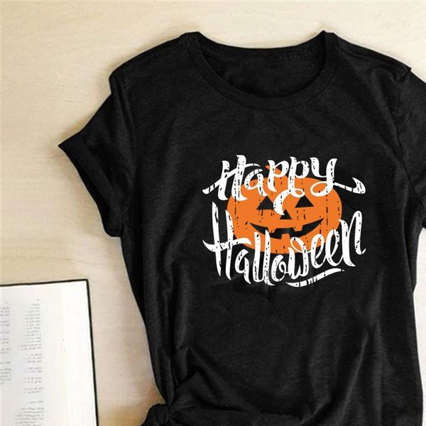 

happy halloween pumpkin women lantern ptint t shirts summer graphic tees aesthetic clothes for casual top, White