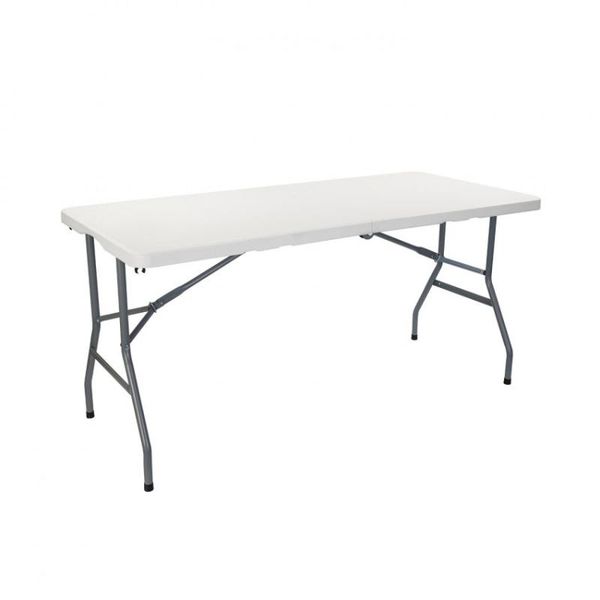 

camp furniture folding table 150cm rectangular white catering gh91