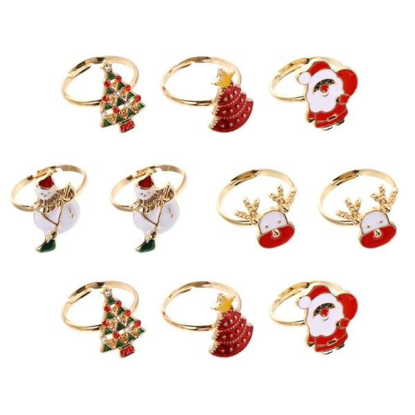 

pcs creative circlets adorable finger rings (golden white red green) napkin