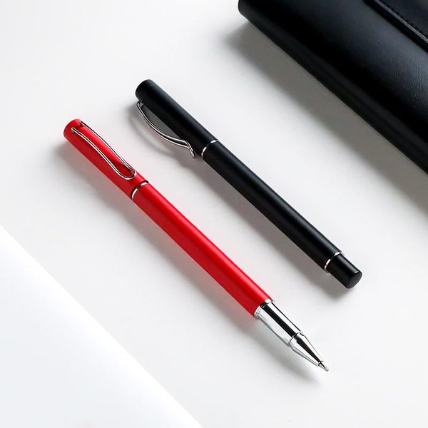 

ballpoint pens classic metal pen signature water-based laser printing logo, Blue;orange