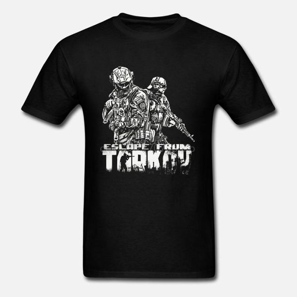 

men's t-shirts men tshirt escape from tarkov t shirt women t-shirt tees top, White;black