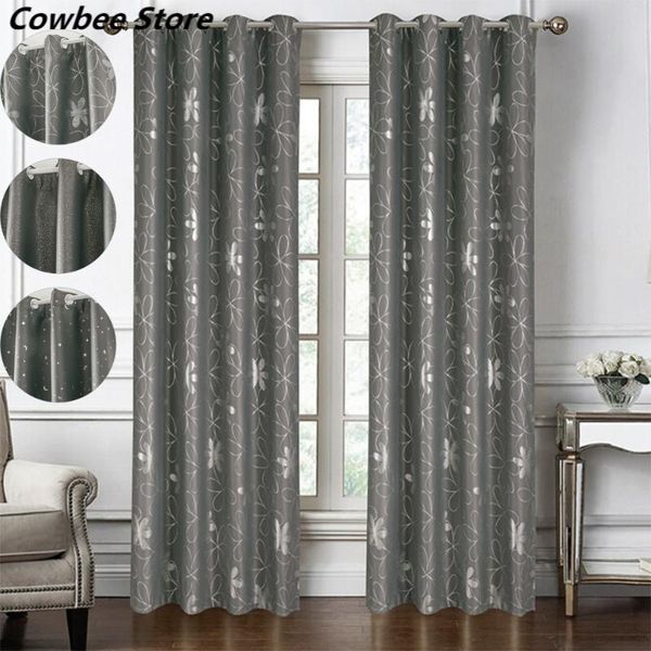 

curtain & drapes silver stars blackout curtains for children bedroom grey living room kitchen window treatment customized