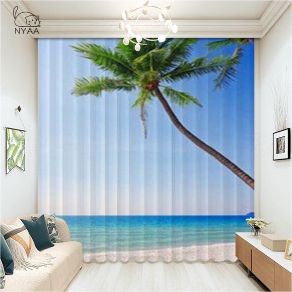 

sea shell starfish 3d print curtains for kitchen ready bedroom in the room home and curtain micro shading & drapes