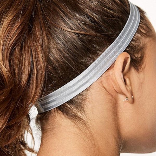 

non slip sweatband headbands hair sweat band for men and women sport fitness headband tennis badminton basketball running, Yellow;black