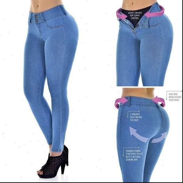 

womens jean plus size jeans woman high waist stretch boyfriend mom female denim pencil elastic blue skinny pants trousers
