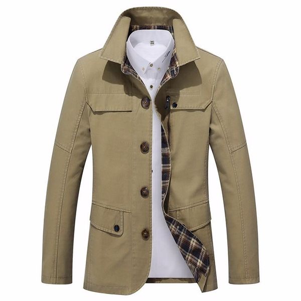 

men's jackets business jacket fall 2021 stylish cotton trench coat casual winter, Black;brown