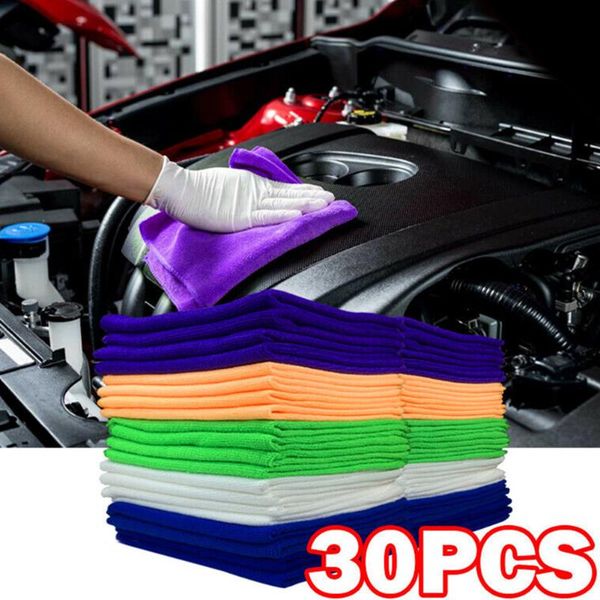 

cloth towels dusting kitchen microfiber no-scratch polishing 30 pieces car sponge