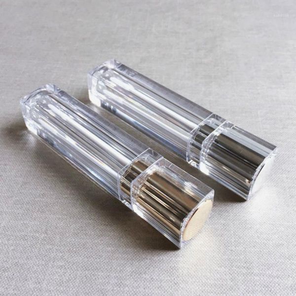 

storage bottles & jars luxury 8ml square clear plastic acrylic lip gloss tube gold empty lipgloss tubes liquid refillable containers