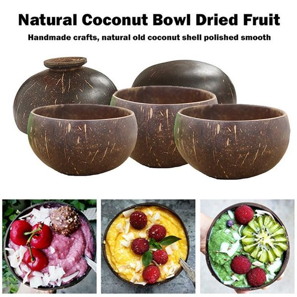 

coconut bowl natural wood home decoration wooden container kitchen environmental tools bowls