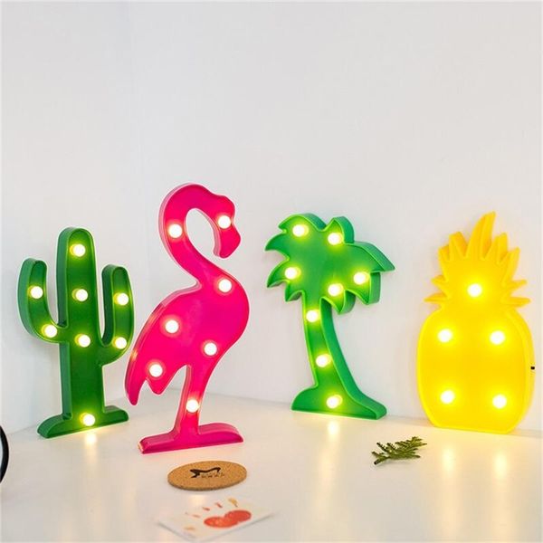 

ins new led flamingo unicorn night five pointed star shaped love christmas decorative lamp