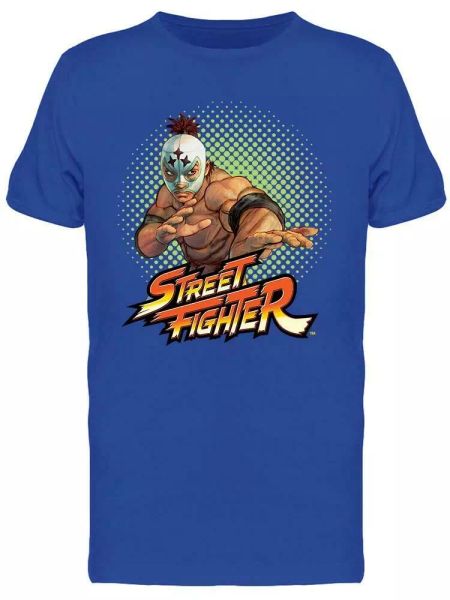 

street fighter el fuerte tee men's -capcom designs, White;black