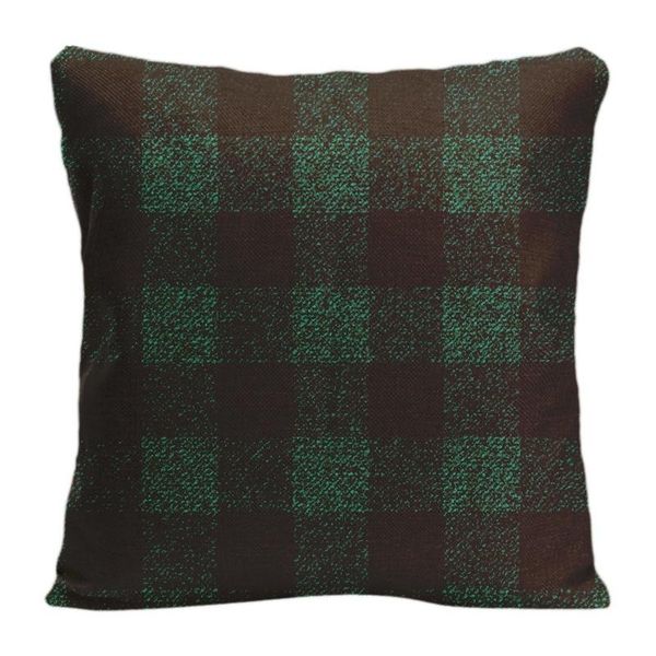 

cotton linen beautiful green plaid throw pillow case decorative cushion cover pillowcase customize gift high-quality for sofa cushion/decora