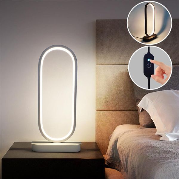 

table lamps 1pc nordic portable led dimmable lamp home bedroom bedside oval touch night light