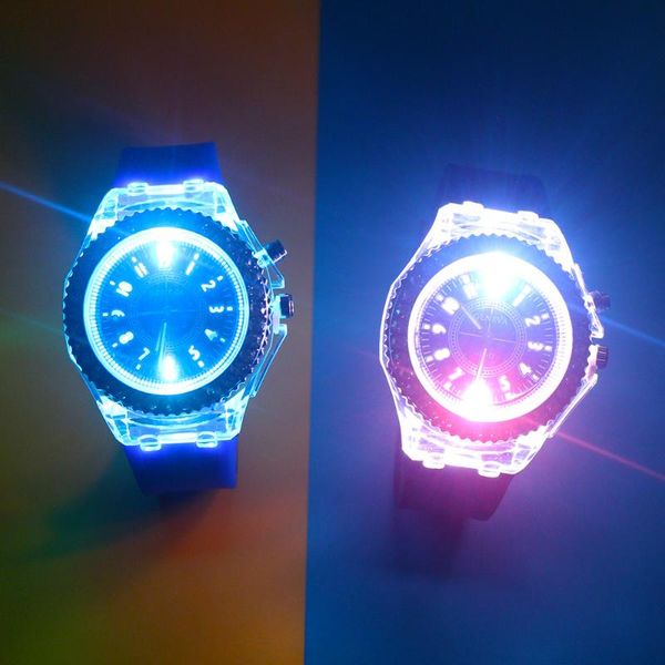 

wristwatches luminous lights electronic women watches girls rubber cute casual ladis quartz wirstwatch men student clock relogio feminine, Slivery;brown