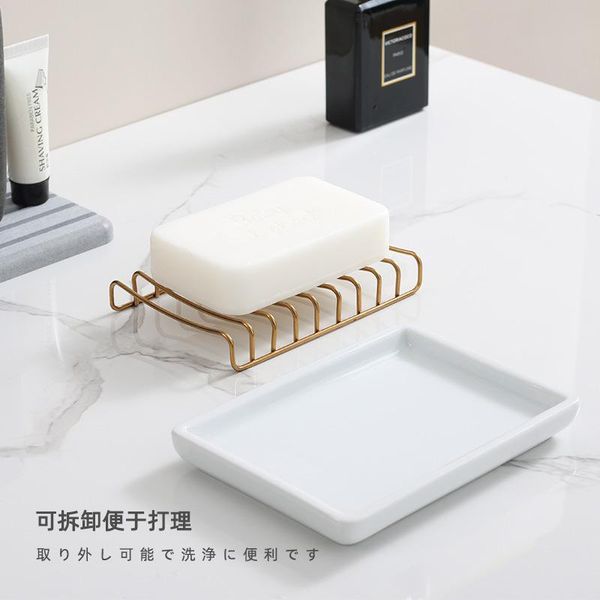 

soap dishes japanese ceramic stainless steel bar bathroom drainer case dish holder box tray toilet creative 304 drain rack