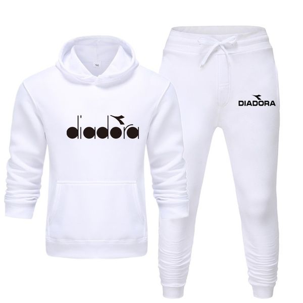 

2021 autumn and winter hoodie sets men fashion fleece hoodies black brand pants casual jogger suit tracksuit sweatshirt, Gray