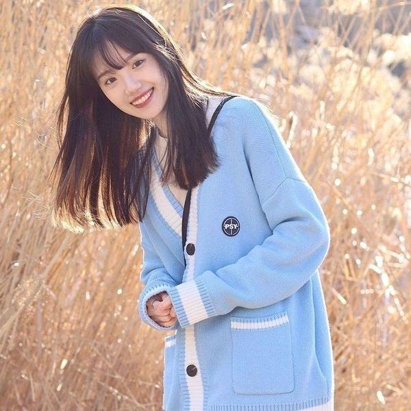 

women's sweaters cardigan knitted korean fashion sweater winter long sleeve v-neck casual knitwear coats female women no, White;black