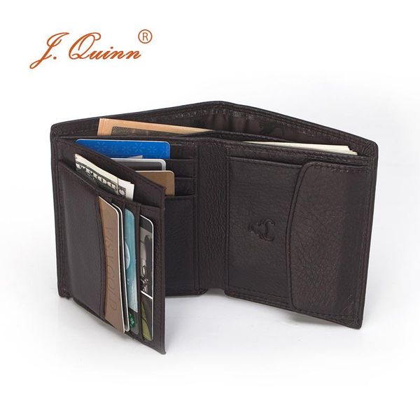 

wallets j.quinn 2021 mens leather small thin coin purse wallet 10 card holder genuine cow male short for men bifold, Red;black