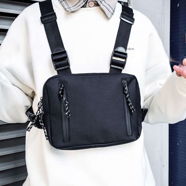 

fashion chest rig bag for men waist hip hop streetwear functional tactical mobile phone s male casual fanny pack