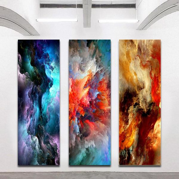 

paintings large size canvas prints painting modern abstract colorful clouds wall art poster pictures home decor for living room no frame