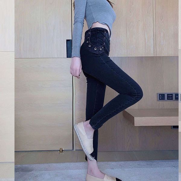 

women's jeans high waist small leg for women autumn / winter iw22, Blue