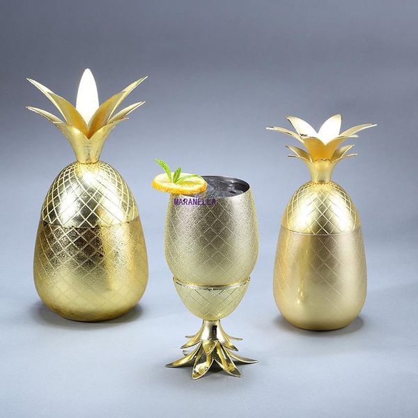 

lamp covers & shades pineapple cocktail glass metal copper cup moscow mule diy drink wine home decorations bar accessories restaurant use
