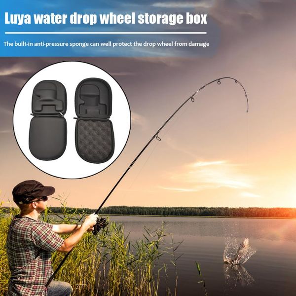 

fishing accessories lure reel protective bag built-in anti-pressure sponge double zipper baitcasting storage box case
