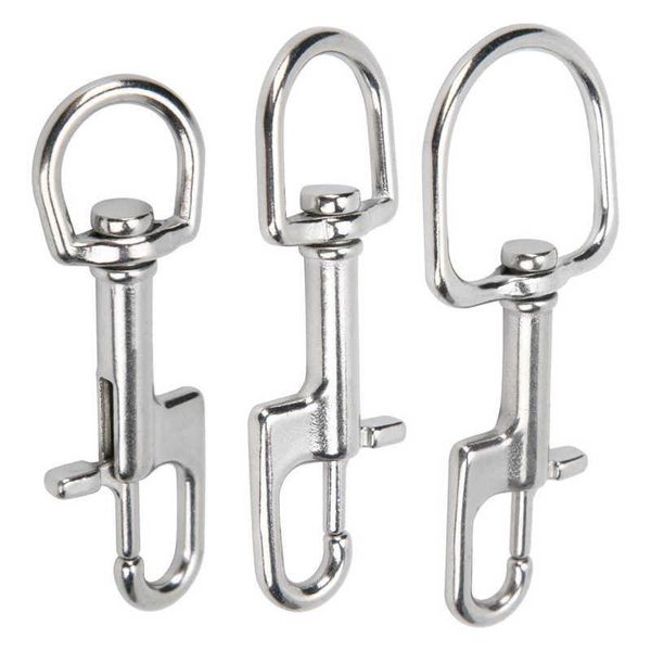 

diving masks 90/100/110mm stainless steel single ended snap clips eye bolt hooks buckle bcd accessories equipment