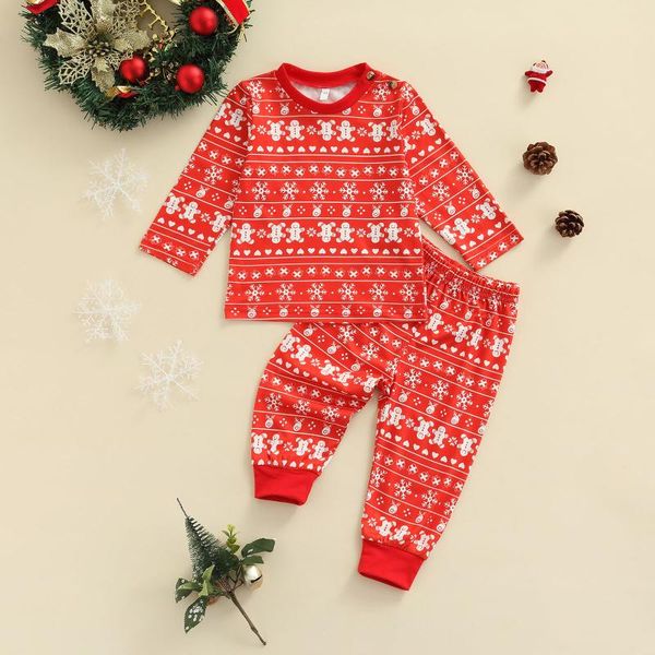 

pajamas ma&baby 1-6y toddler children kids boys girls christmas sets long sleeve pants xmas sleepwear outfits d84, Blue;red