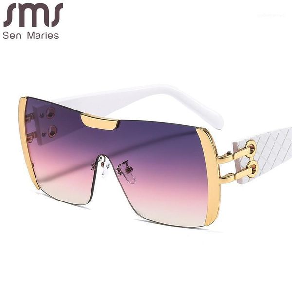 

one piece shield sunglasses women fashion vintage oversized sun glasses men uv400 goggle punk eyewear black, White;black