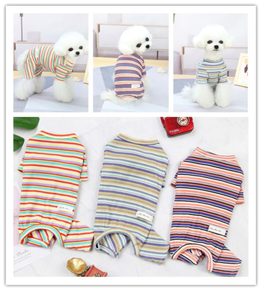 

pet clothing pet dog spring and summer color bar four leg household