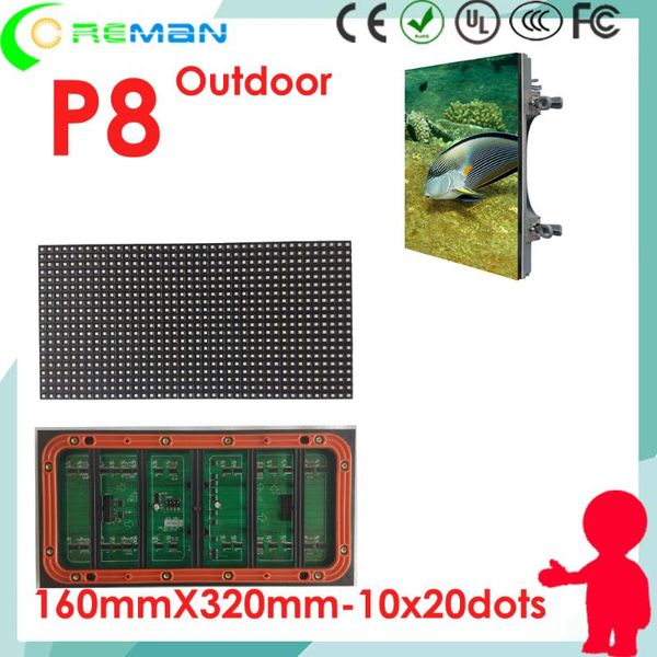 

electronic product outdoor smd3535 smd2828 p8 led matrix module 160mmx320mm , video tv wall unit p10 display